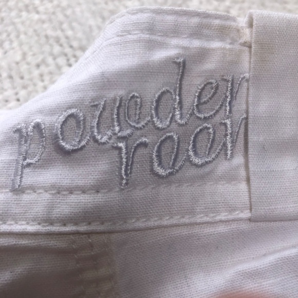 Powder Room size medium white shorts. Lots of buttons and pockets. - Picture 6 of 8